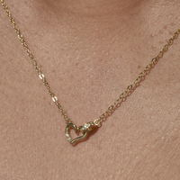 Darlene Dainty Heart Pendant Necklace (Gold)
					