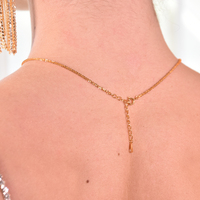 Angele Fine Gold Spine Necklace
					