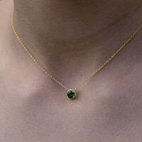 Khloe Diamante Zircon Pendant Necklace (Gold)