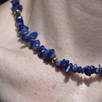 Anaise Beaded Natural Lapis Lazuli Gemstone Necklace
					