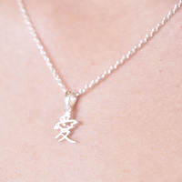 Chinese Love Pendant Necklace (Silver)
					