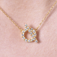 Oaklyn Diamante Buckle Pendant Necklace (Gold)
					