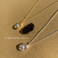 Ziya Sculptural Pearl Pod Pendant Necklace (Silver)
					