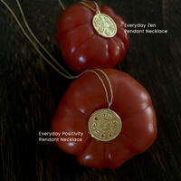Everyday Positivity Pendant Necklace (Gold)
					