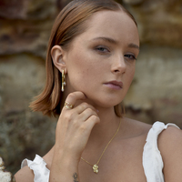 Artemisa Artisan Sculptural Pendant Necklace (Gold)
					