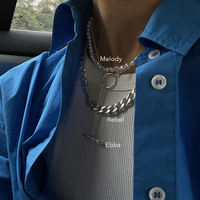 Rebel Modern Silver Chain Necklace
					