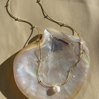 Vanna Freshwater Pearl Pendant Necklace (Gold)
					