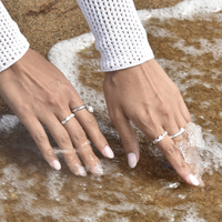 Love Is All Around Artisan Open Ring (Silver)
					