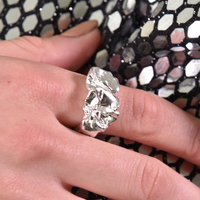 Ezra Sculpture Open Ring - Silver
					