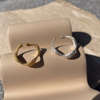 Isaline Textured Wavy Open Ring (Gold)
					