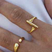 Aja Artisan Sculptural Flow Open Ring
					