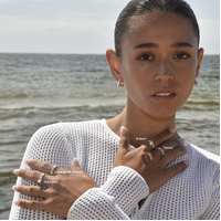 Adalene Simplicity Pearl Open Ring (Silver)
					