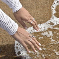 Artemi Artisan Pearl Drop Open Ring
					