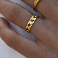 Calico Modern Muse Link Chain Open Ring
					