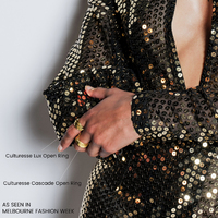 Cascade Gold Vermeil Textured Open Ring
					