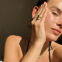 Monique Dual Tone Open Ring
					