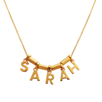 24K Gold Name Pendant Necklace - 5 Letters image