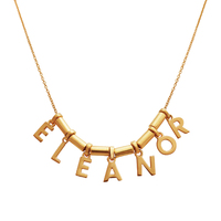24K Gold Name Pendant Necklace - 7 Letters image