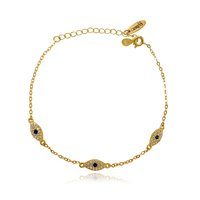 Birdie Evil Eye Bracelet (Gold) image