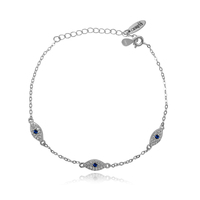 Birdie Evil Eye Bracelet (Silver) image