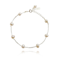 Chaya Fine Silver Pearl Bracelet image