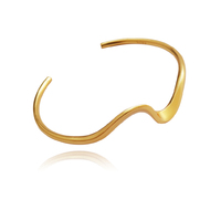 Elora Artisan Gold Vermeil Solid Bangle  image