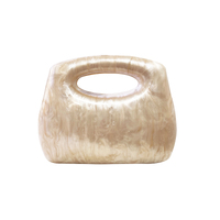 Elka Artsy Resin Clutch (Nude Shimmer) image
