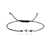 Aysun Gold Evil Eye Bracelet (Black String) image