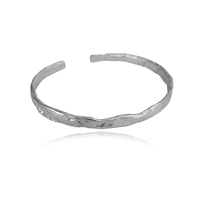 Fossette Artisan Textured Bangle (Silver) image