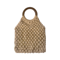 Elowen Natural Woven Netting Bag (Tan) image