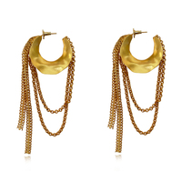 McKenna 24K Bowl Chain Earrings (Imperfect) image