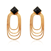 Leora Artisan 24K Gold Layered Earrings image