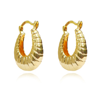 Ambrose 24K Bowl Huggie Earrings image