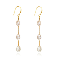 Aquene Freshwater Pearl String Earrings image