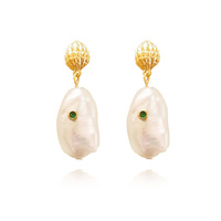 Mediterranean Baroque Pearl Drop Earrings image