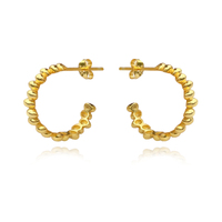 Aisling Beaded C Hoop Earrings (Gold Vermeil) image