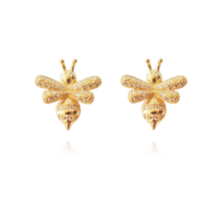 Levina Gold Bee Earrings image