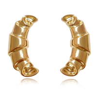 Louane Croissant Statement Earrings (Gold)  image