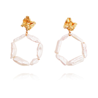 Rosalyn Coastal Devine Pearl Hoop Earrings image