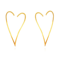 Ayla Sculptural Love Heart Earrings  image