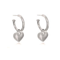 Lavin Classic Love Heart Drop Earrings (Silver) image
