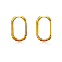 Abel Minimalist U Huggie Earrings (Gold) image