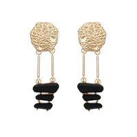 Elyn Black and Gold Earrings  image