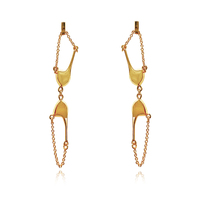 Georgina Art Deco Bralette Earrings (Gold)