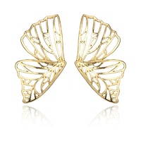 Skyla Golden Butterfly Earrings image