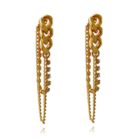 Elektra Diamante Chain Drop Earrings image