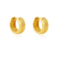 Sunday Chunky Gold Hoop Earrings (18K Gold Vermeil) image