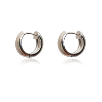 Arjean Solid Silver Wide Hoop Earrings image