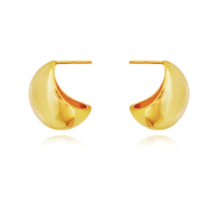 La Lumiere Modern Cocoon Earrings (Gold Vermeil) image