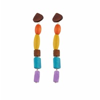 Calinn Colourful Wooden Drop Earrings image